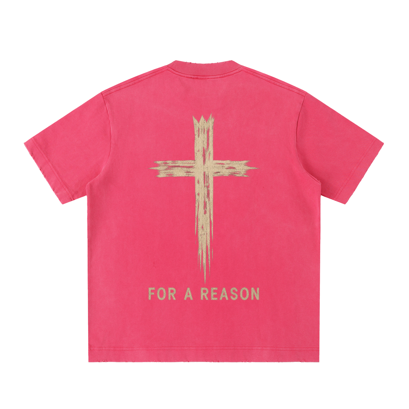 for a reason - Heavyweight Vintage Washed Frayed T-Shirt