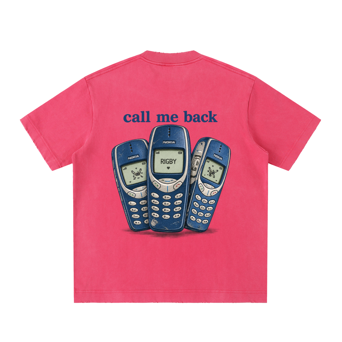 call me back - Heavyweight Vintage Washed Frayed T-Shirt