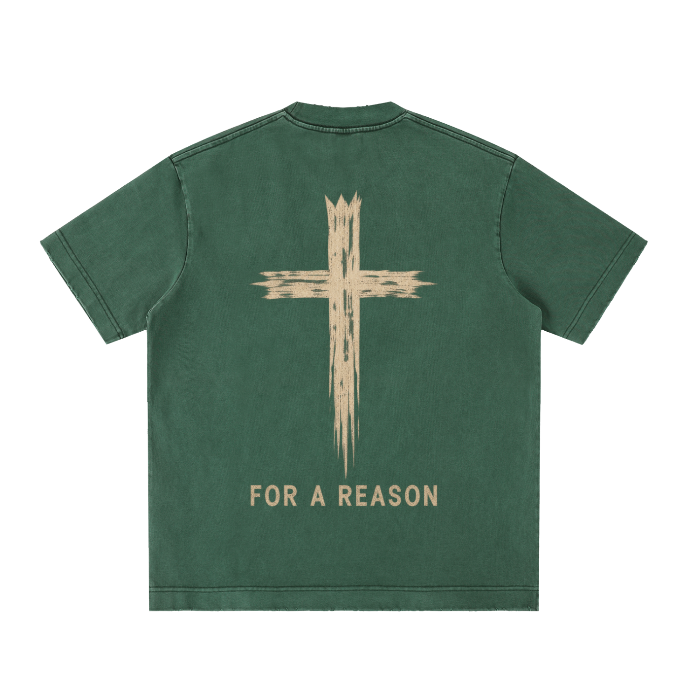 for a reason - Heavyweight Vintage Washed Frayed T-Shirt