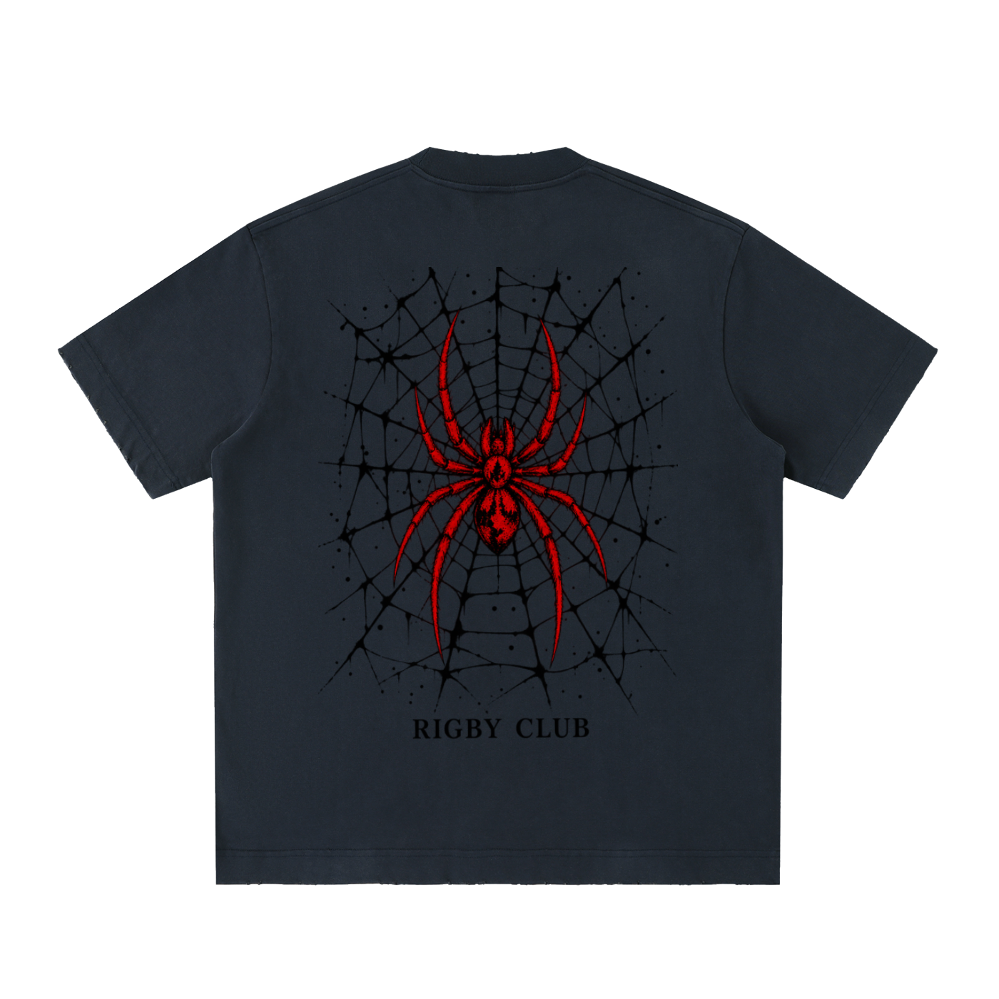 red spider - Heavyweight Vintage Washed Frayed T-Shirt