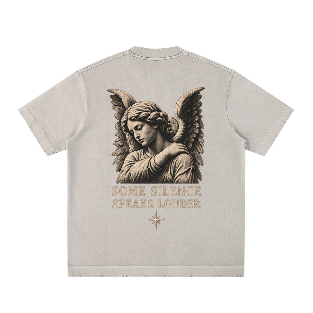 echoes - Heavyweight Vintage Washed Frayed T-Shirt