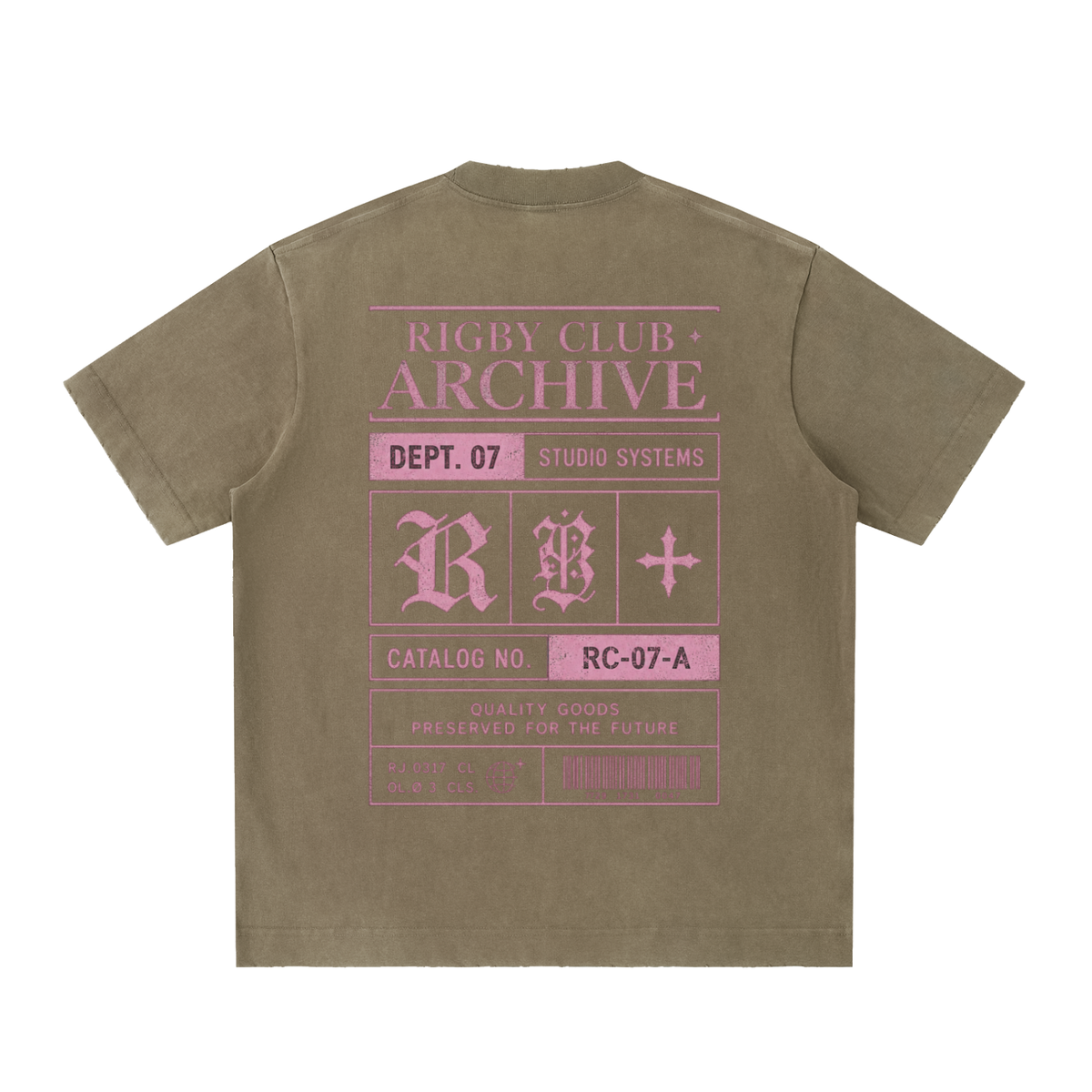 archive - Heavyweight Vintage Washed Frayed T-Shirt