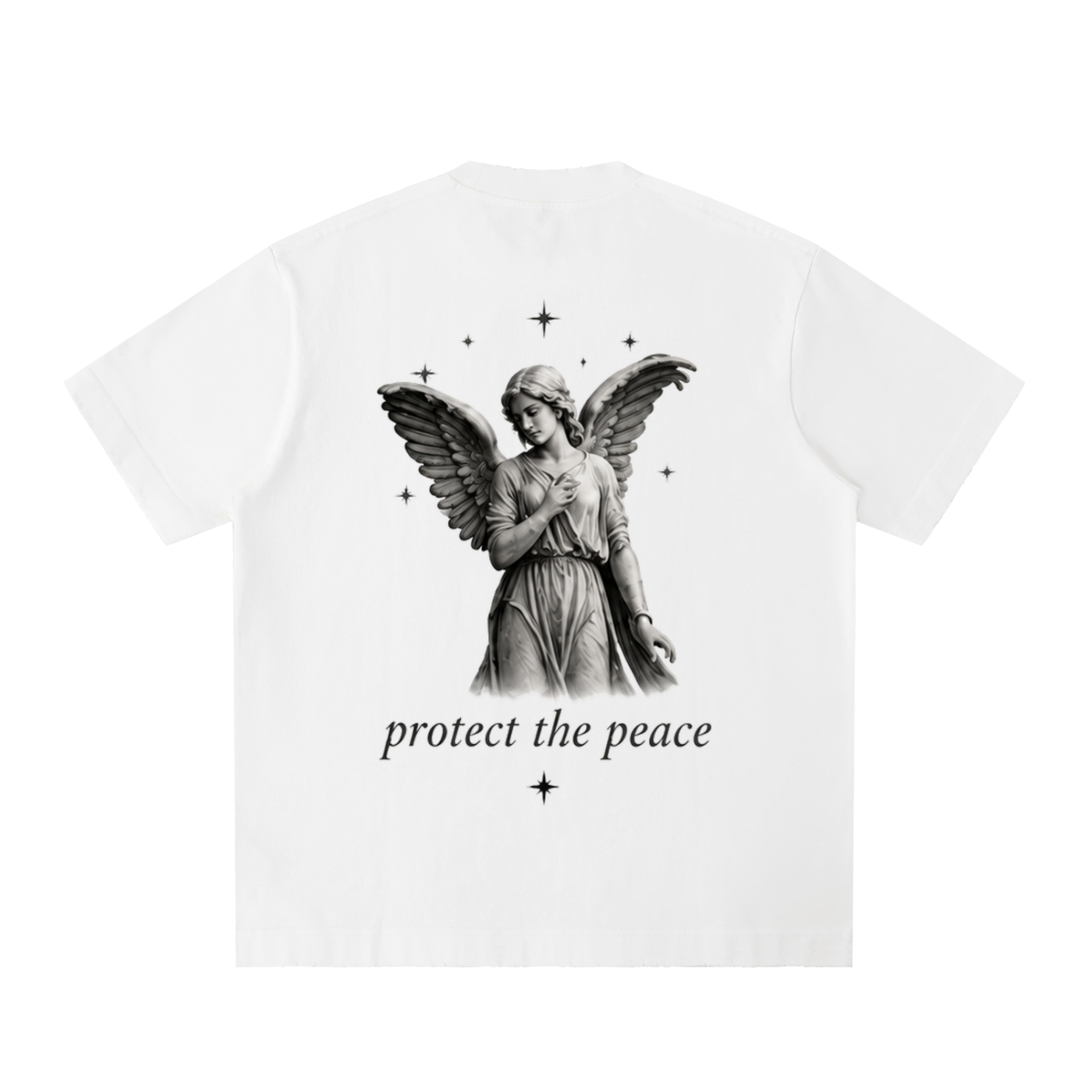 protect the peace - Heavyweight Vintage Washed Frayed T-Shirt