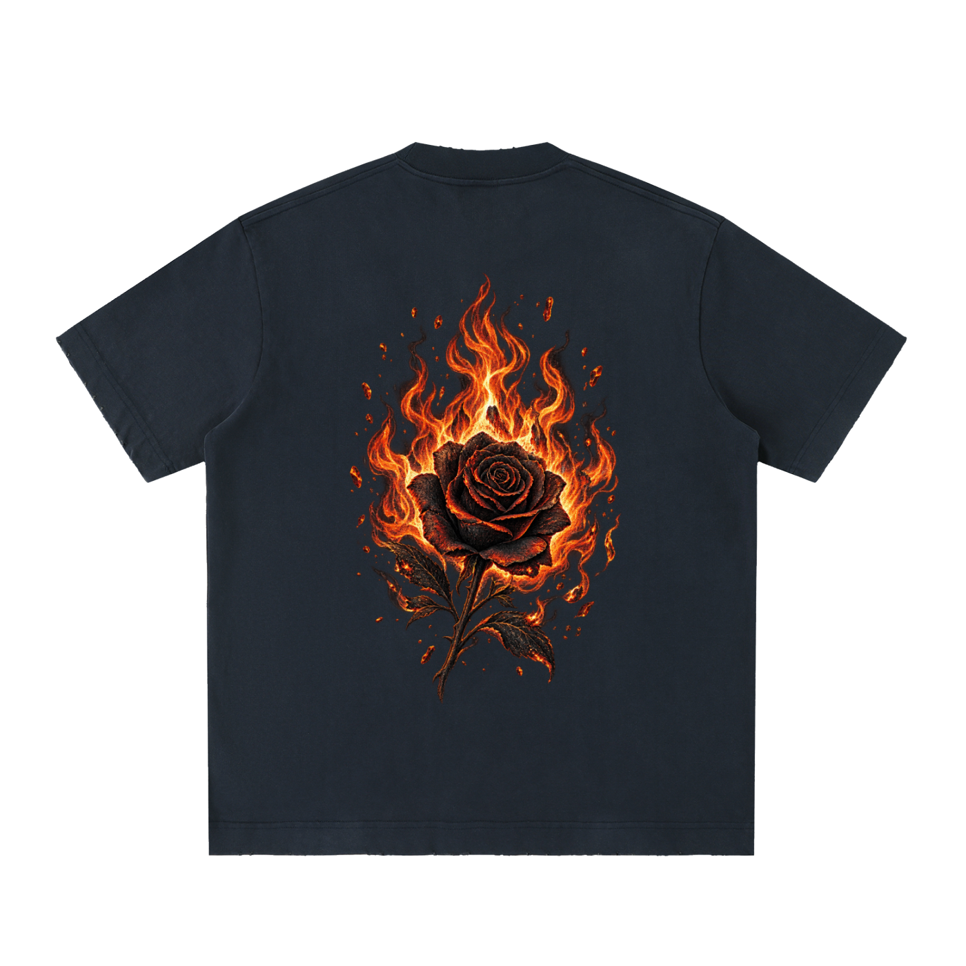Let it Burn - Heavyweight Vintage Washed Frayed T-Shirt