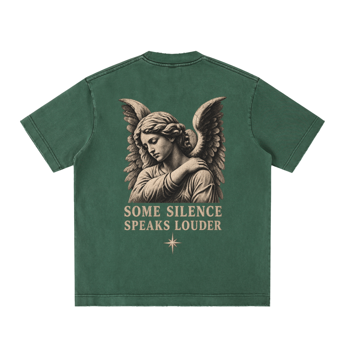 echoes - Heavyweight Vintage Washed Frayed T-Shirt