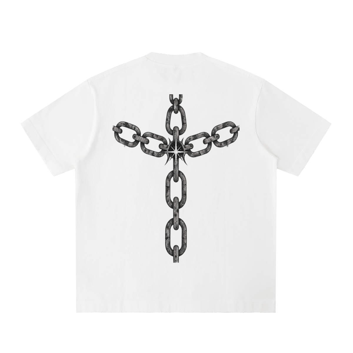 chain reaction - Heavyweight Vintage Washed Frayed T-Shirt