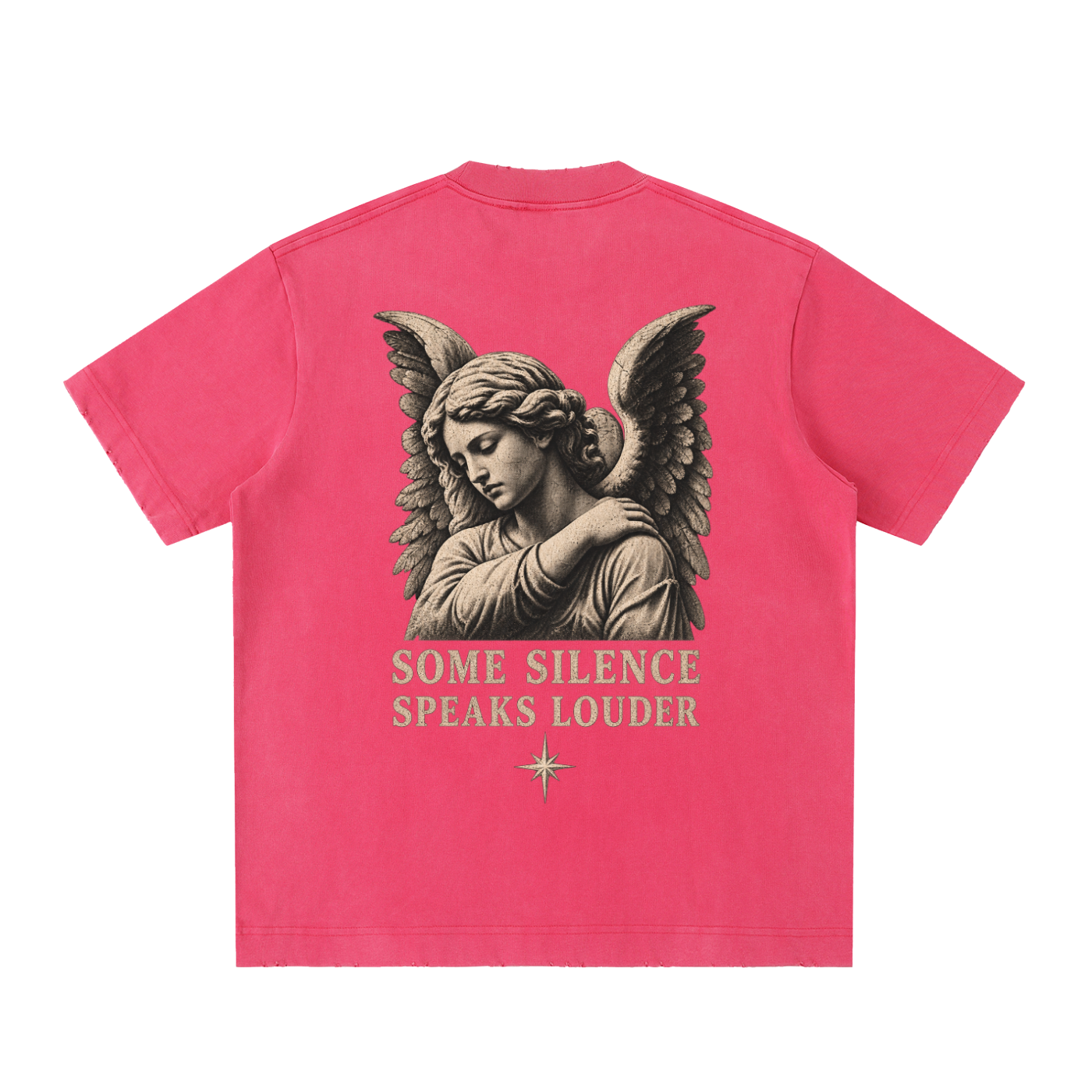 echoes - Heavyweight Vintage Washed Frayed T-Shirt
