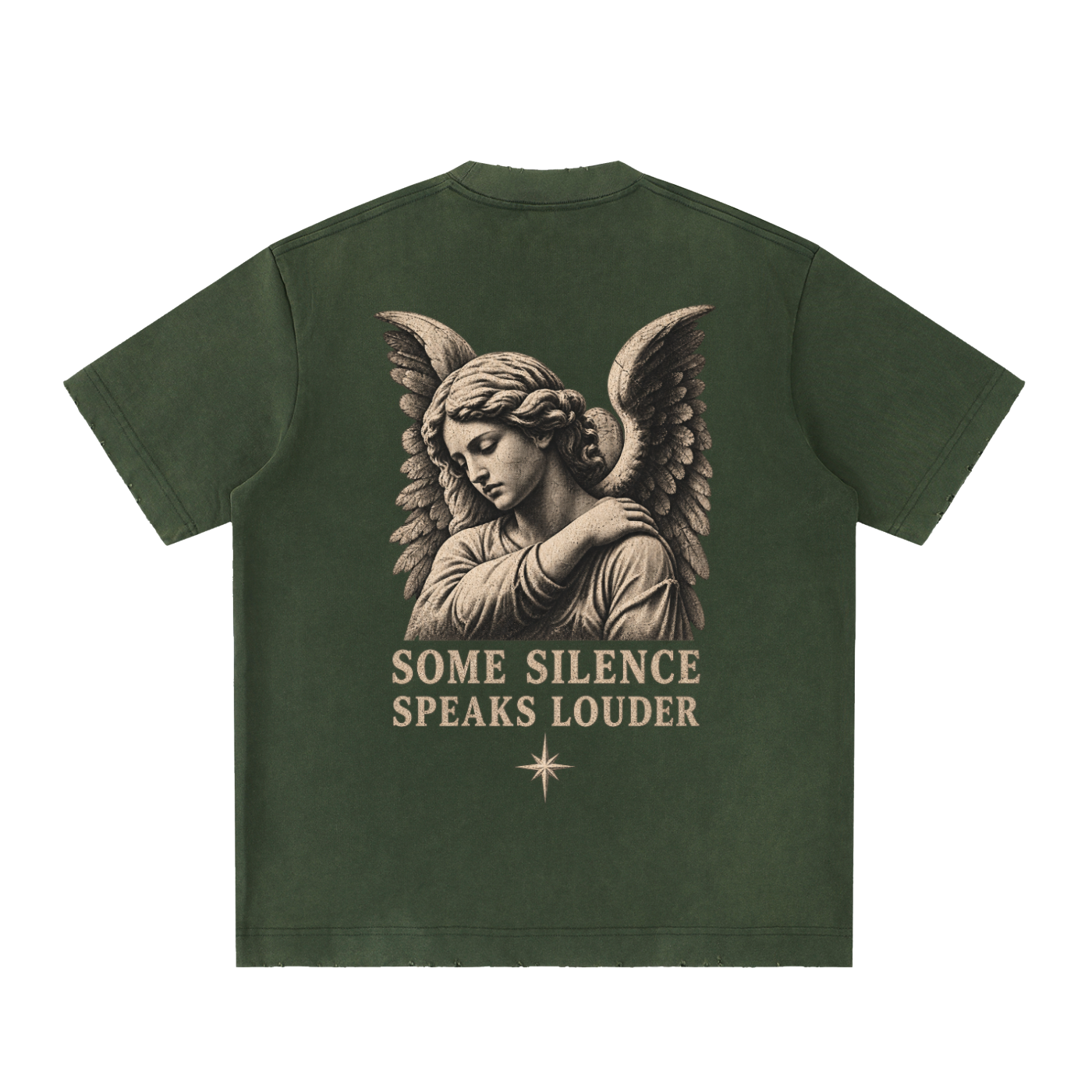 echoes - Heavyweight Vintage Washed Frayed T-Shirt