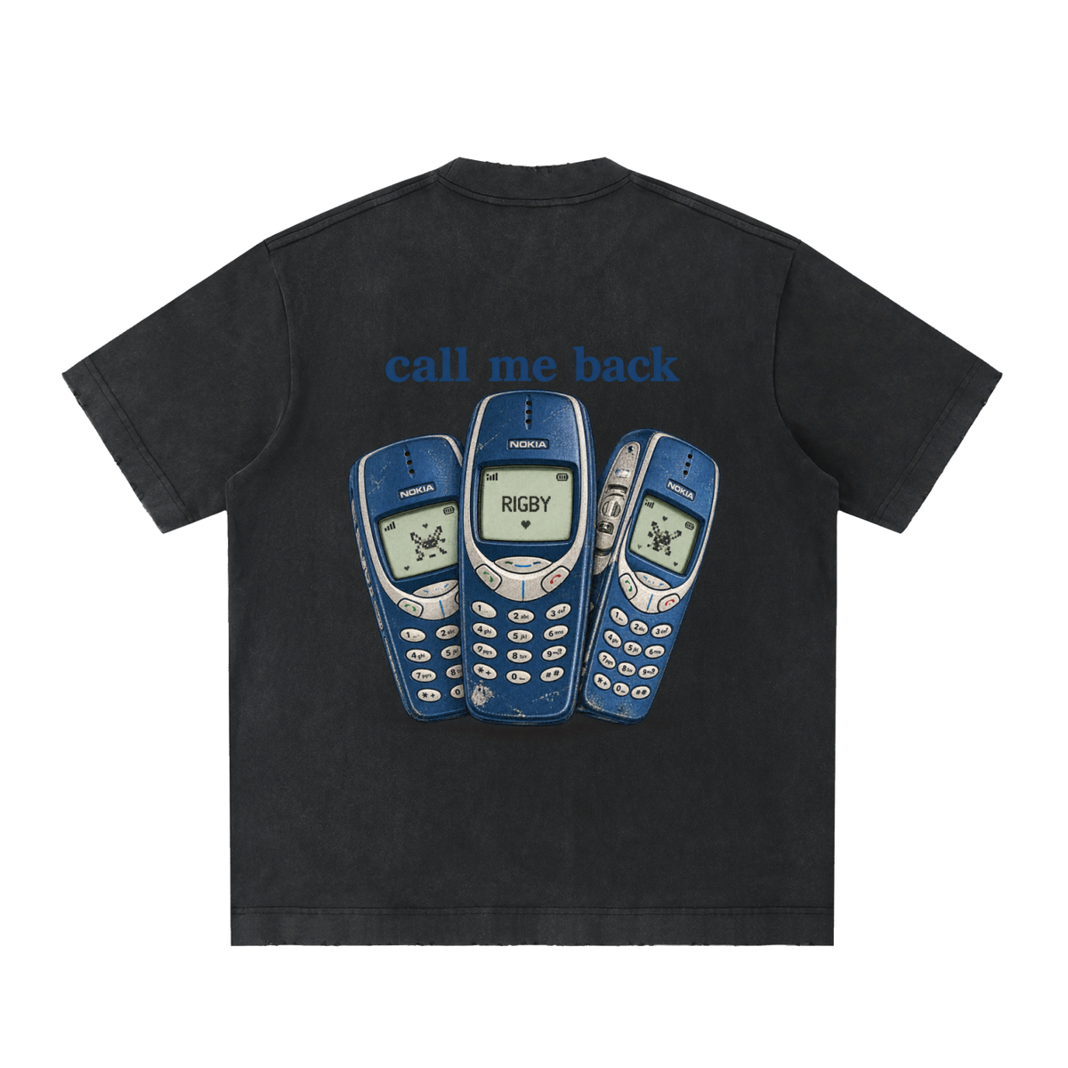 call me back - Heavyweight Vintage Washed Frayed T-Shirt