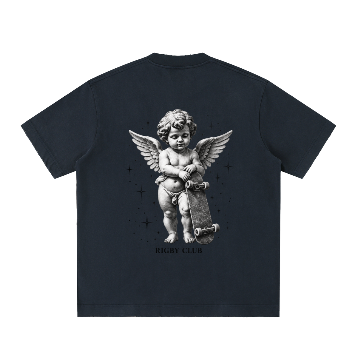 skating angel - Heavyweight Vintage Washed Frayed T-Shirt