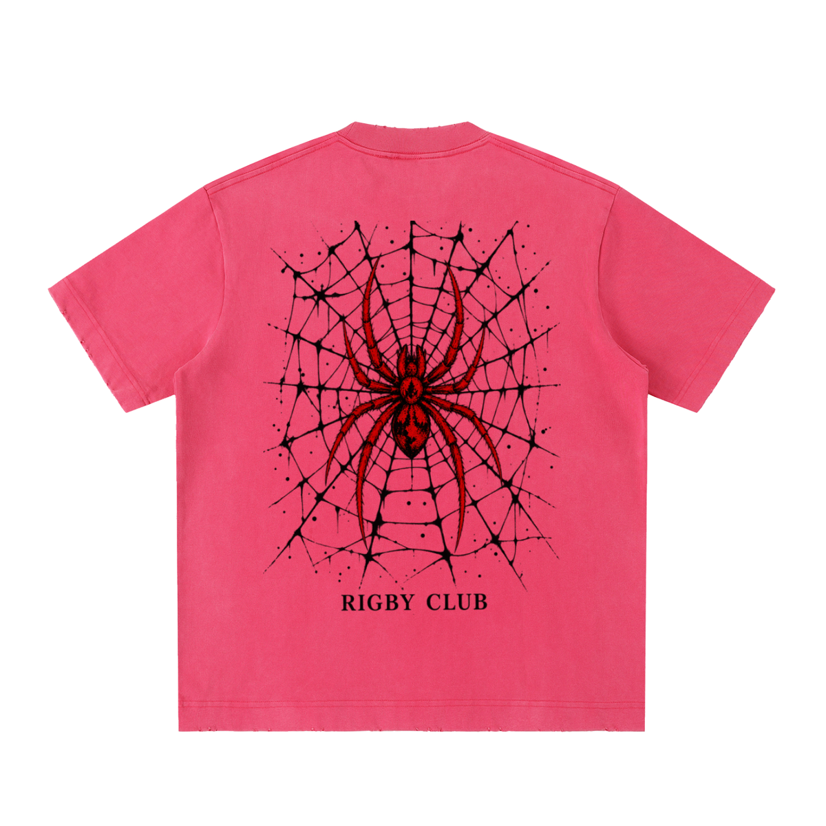 red spider - Heavyweight Vintage Washed Frayed T-Shirt