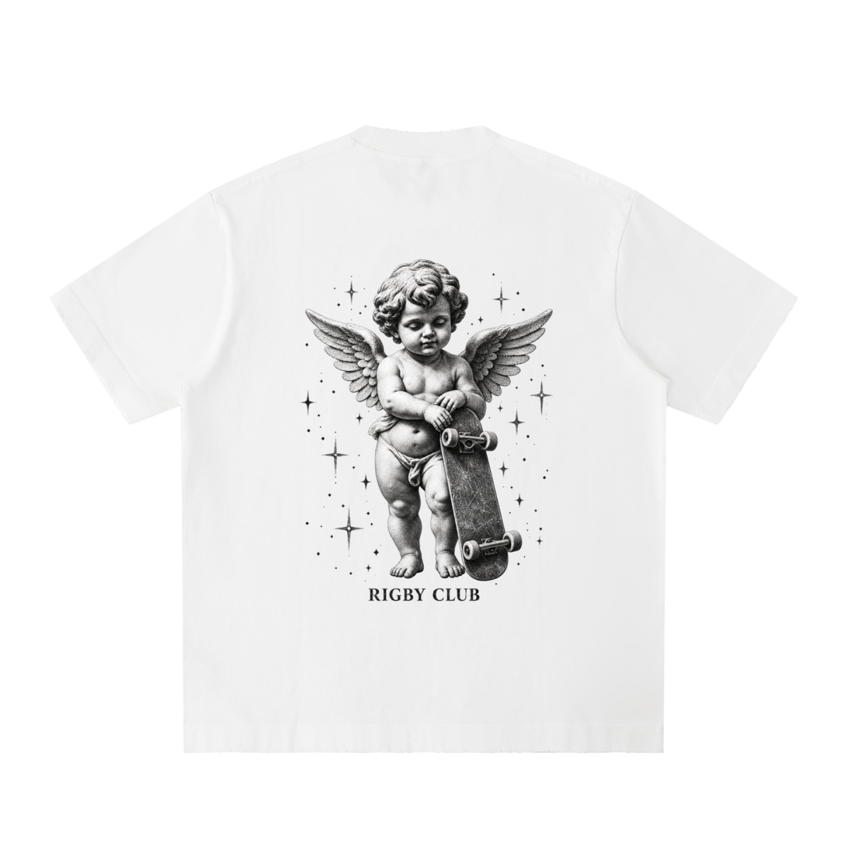 skating angel - Heavyweight Vintage Washed Frayed T-Shirt