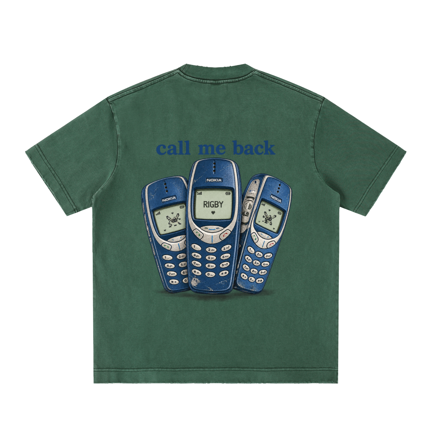 call me back - Heavyweight Vintage Washed Frayed T-Shirt
