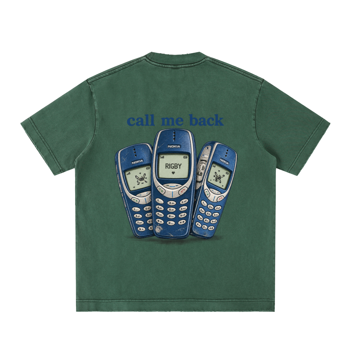 call me back - Heavyweight Vintage Washed Frayed T-Shirt