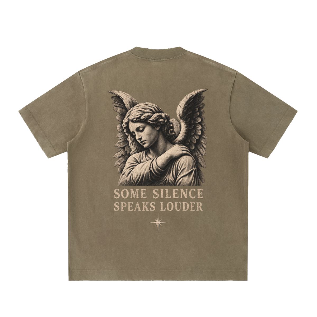 echoes - Heavyweight Vintage Washed Frayed T-Shirt
