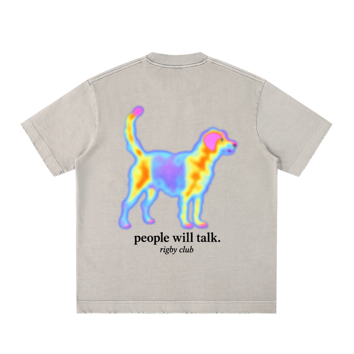 people will talk - Heavyweight Vintage Washed Frayed T-Shirt