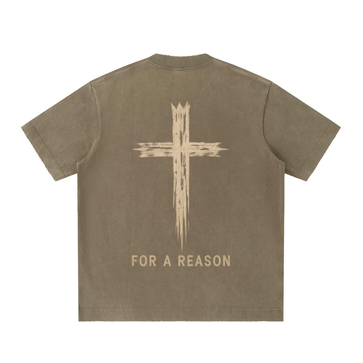 for a reason - Heavyweight Vintage Washed Frayed T-Shirt