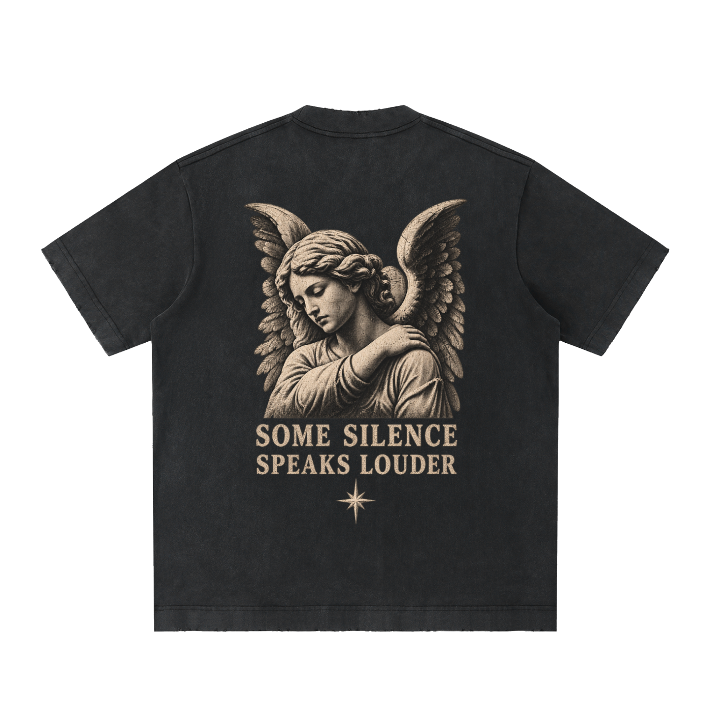 echoes - Heavyweight Vintage Washed Frayed T-Shirt