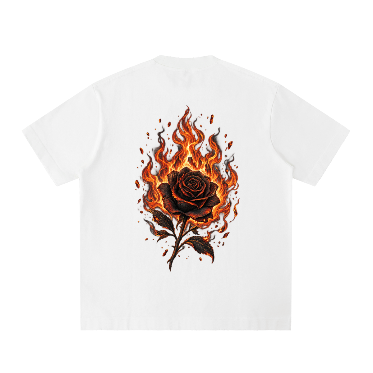 Let it Burn - Heavyweight Vintage Washed Frayed T-Shirt
