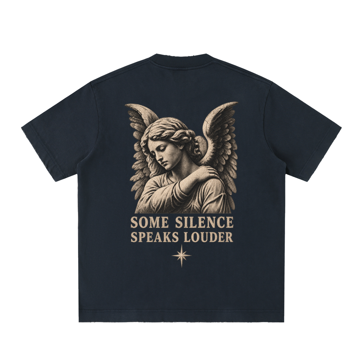 echoes - Heavyweight Vintage Washed Frayed T-Shirt