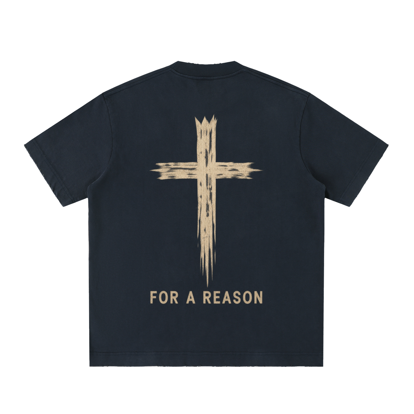 for a reason - Heavyweight Vintage Washed Frayed T-Shirt