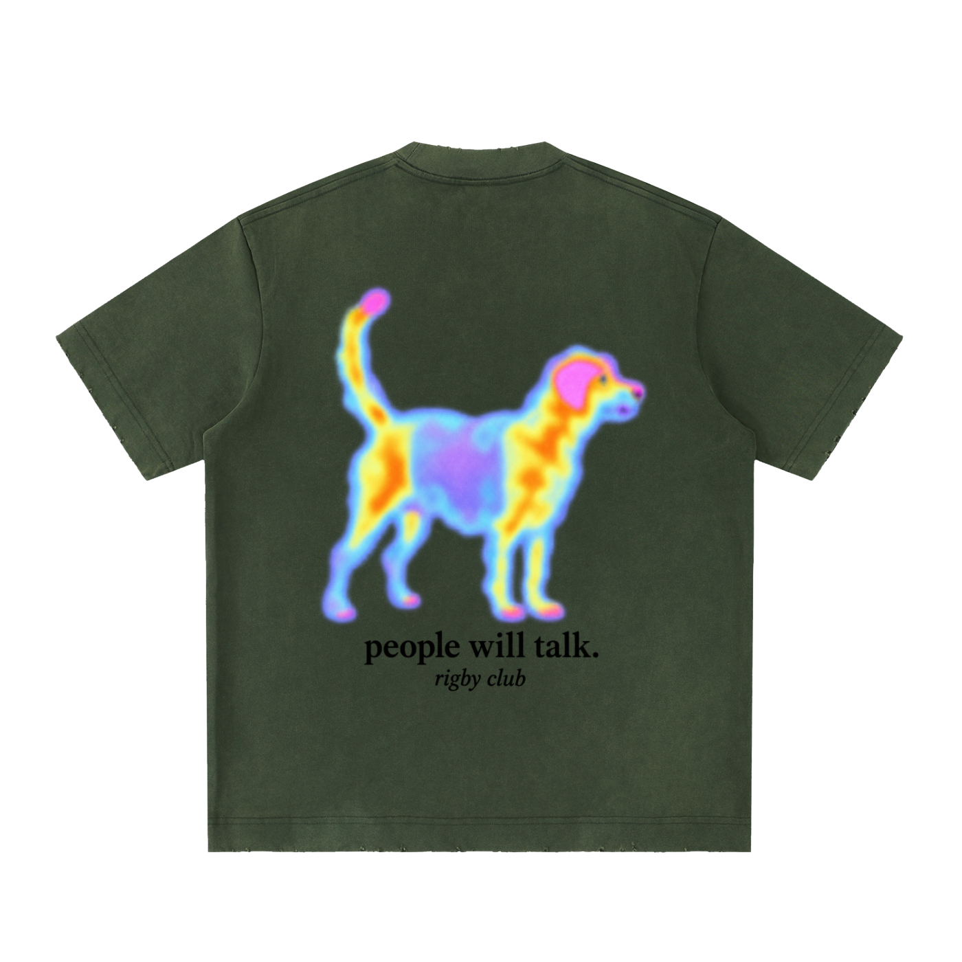 people will talk - Heavyweight Vintage Washed Frayed T-Shirt