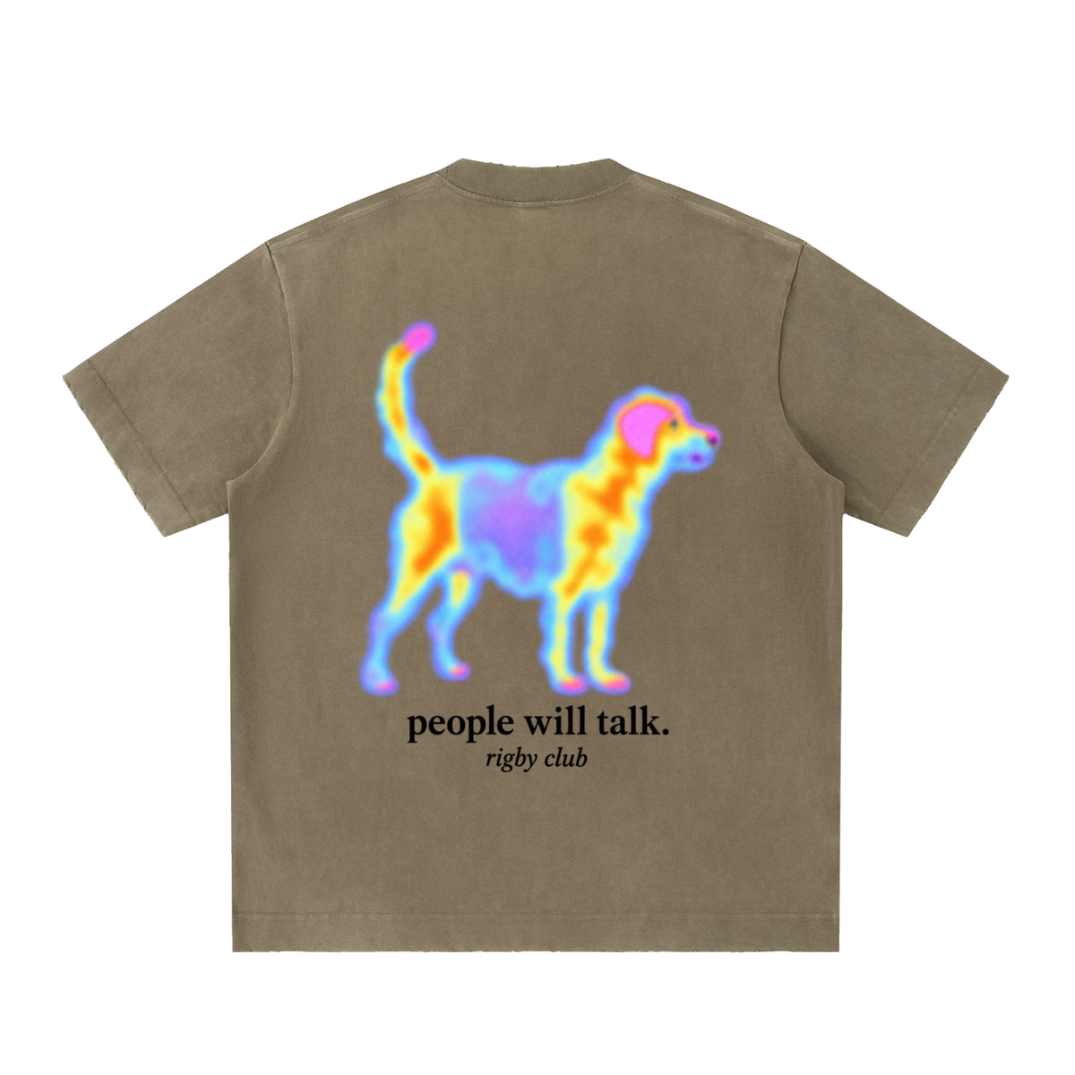 people will talk - Heavyweight Vintage Washed Frayed T-Shirt