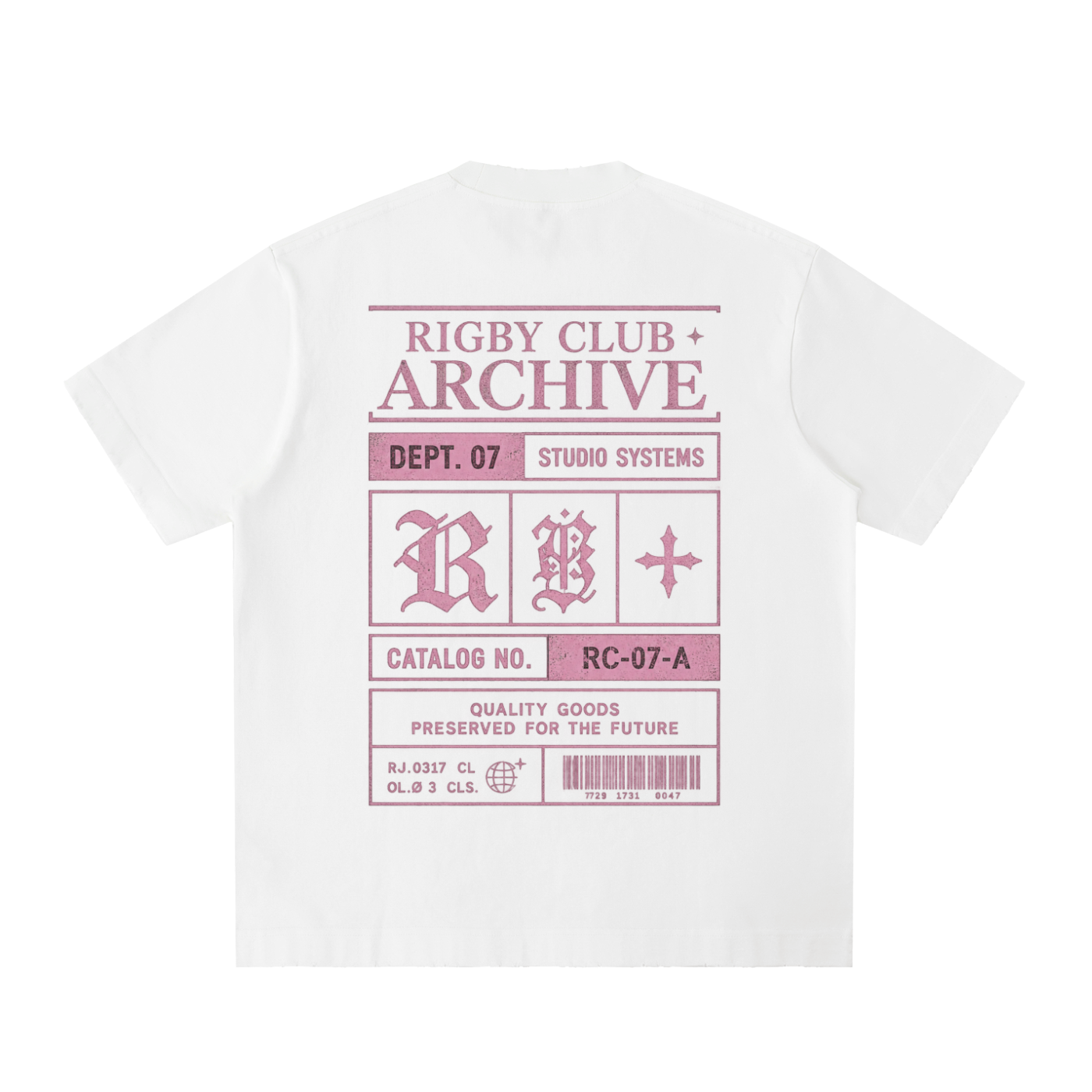 archive - Heavyweight Vintage Washed Frayed T-Shirt