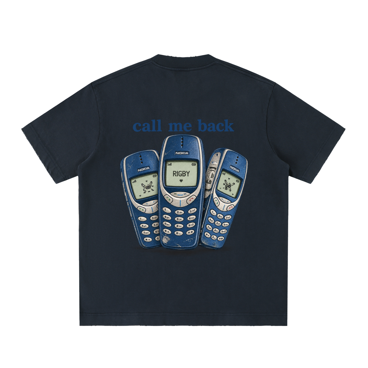 call me back - Heavyweight Vintage Washed Frayed T-Shirt