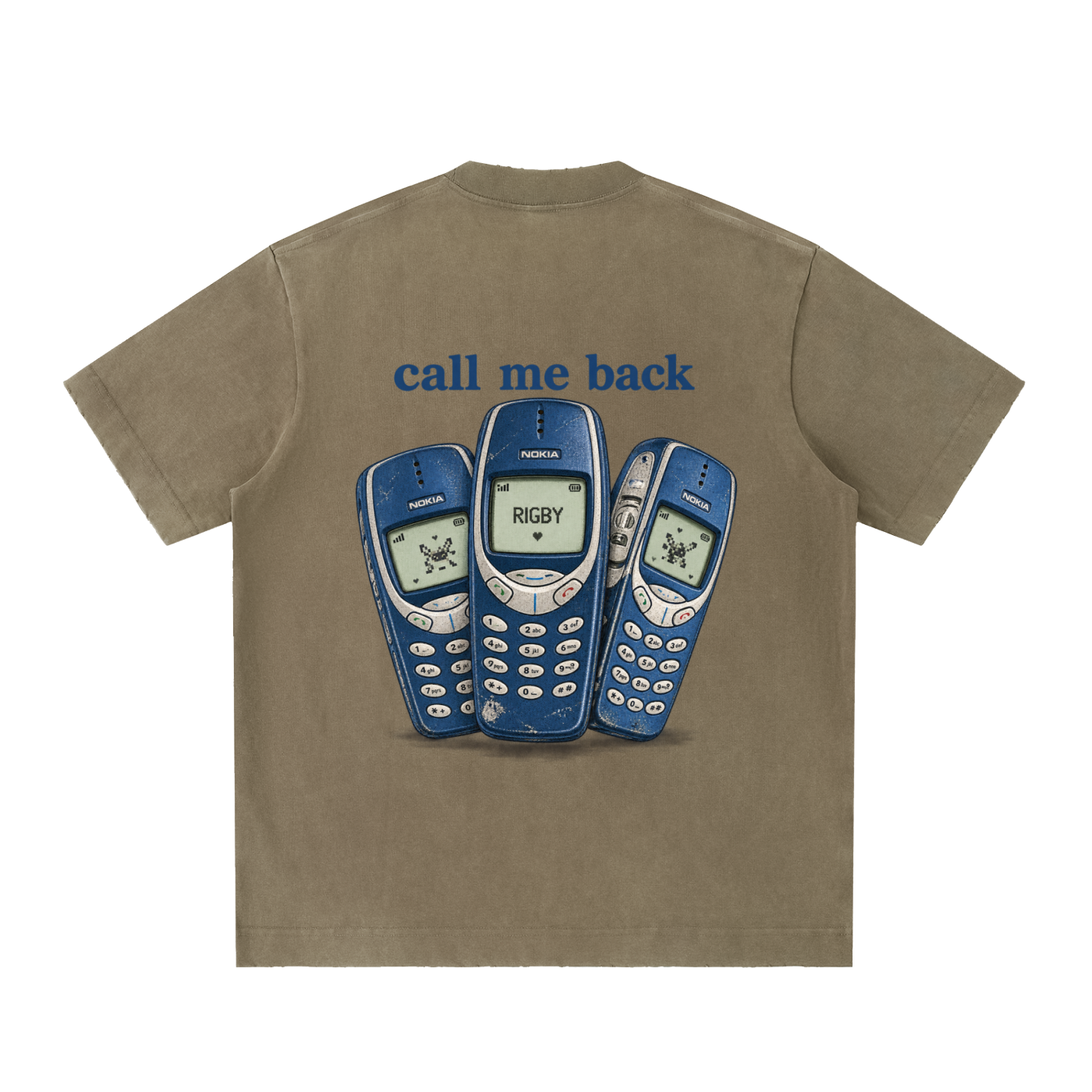 call me back - Heavyweight Vintage Washed Frayed T-Shirt