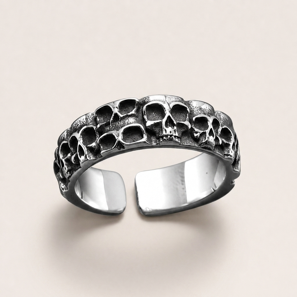 Skull Faces Ring